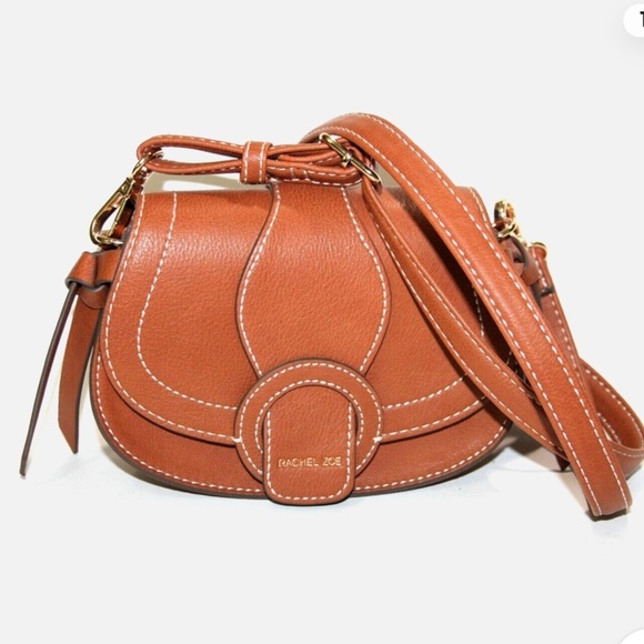Rachel Zoe Handbags - Rachel Zoe Edessi Brown Saddle Crossbody Bag with Equestrian Design